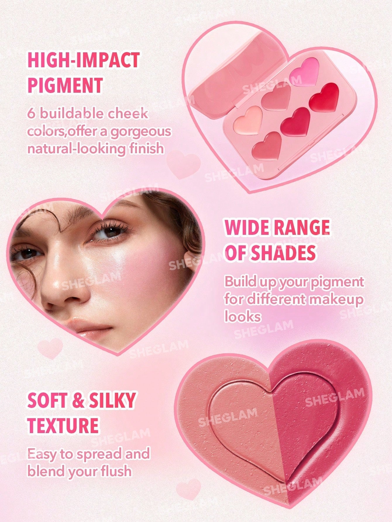 Buy SHEGLAM Flush Crush Cream Blush Palette-Blushing Bouquet in Pakistan
