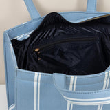Buy Coastal Breeze Blue Striped Canvas Bag in Pakistan