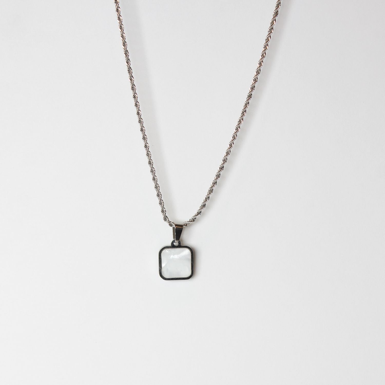 Buy Onyx Tone Pendant White Black Necklace in Pakistan