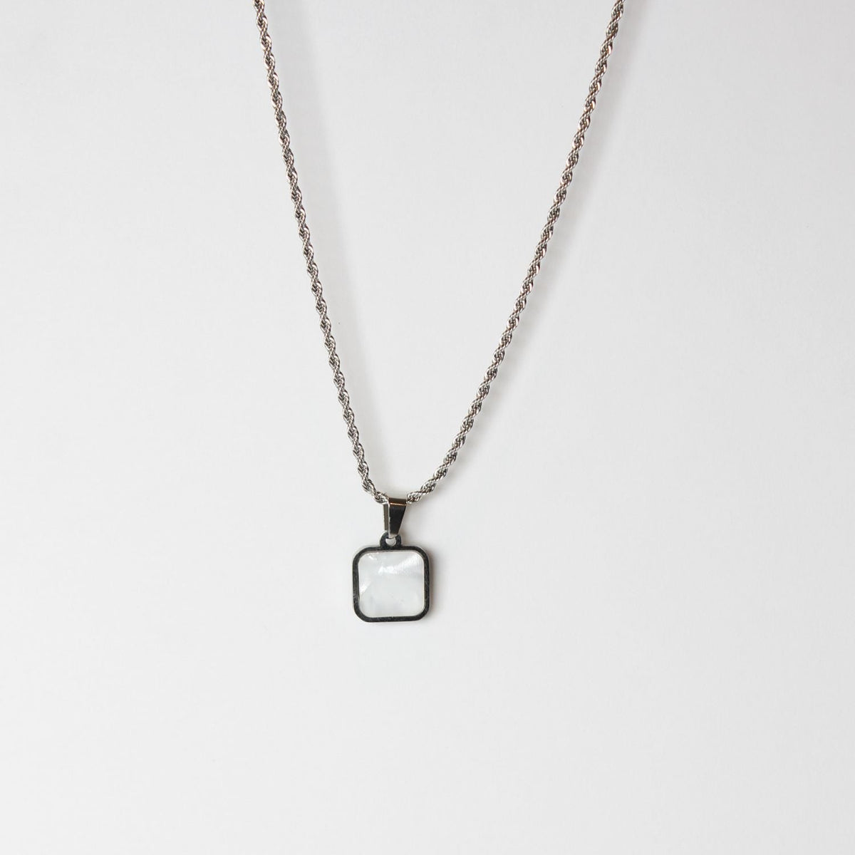 Buy Onyx Tone Pendant White Black Necklace in Pakistan