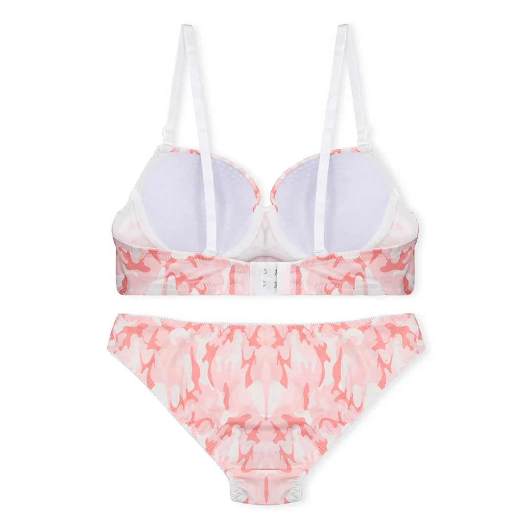 Buy Fuzzy Floral Padded Bra and Panty Set in Pakistan