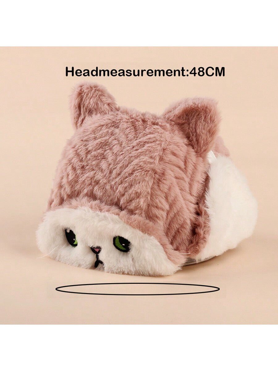 Buy SHEIN 1pc Cartoon Knitted Ear Protection Thickened Hat For Kids And Babies, Winter in Pakistan
