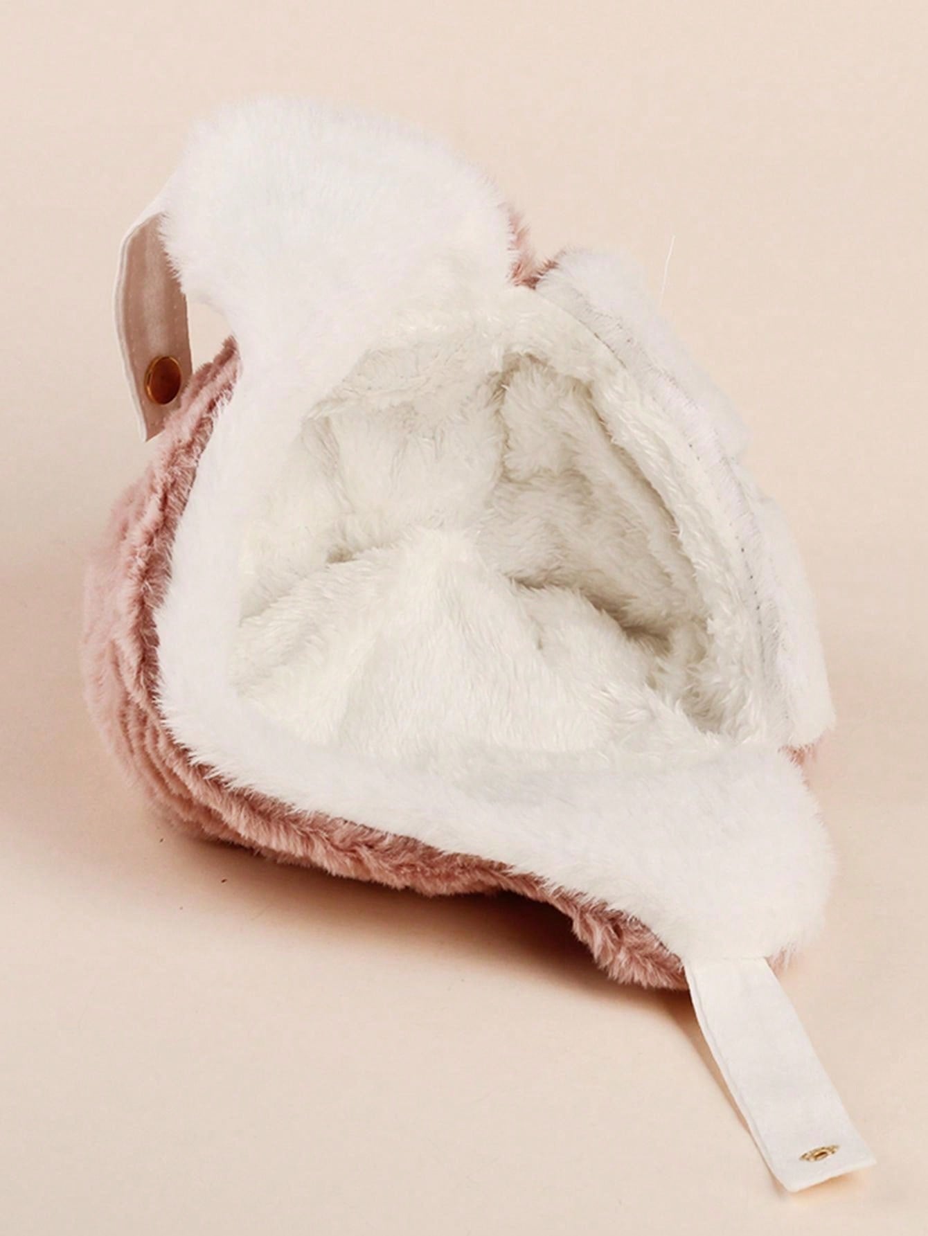 Buy SHEIN 1pc Cartoon Knitted Ear Protection Thickened Hat For Kids And Babies, Winter in Pakistan