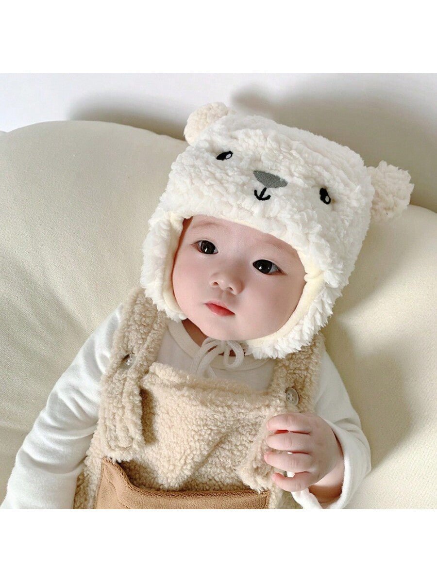 Buy SHEIN 1pc Cute Bear Shaped Toddler Baby Hat With Earflaps For Daily Winter Outing in Pakistan