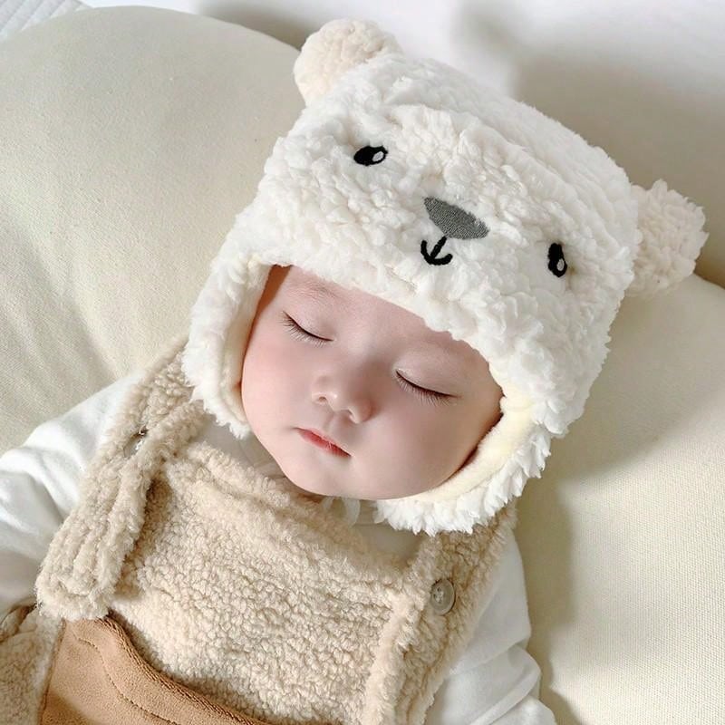 Buy SHEIN 1pc Cute Bear Shaped Toddler Baby Hat With Earflaps For Daily Winter Outing in Pakistan