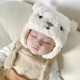 Buy SHEIN 1pc Cute Bear Shaped Toddler Baby Hat With Earflaps For Daily Winter Outing in Pakistan