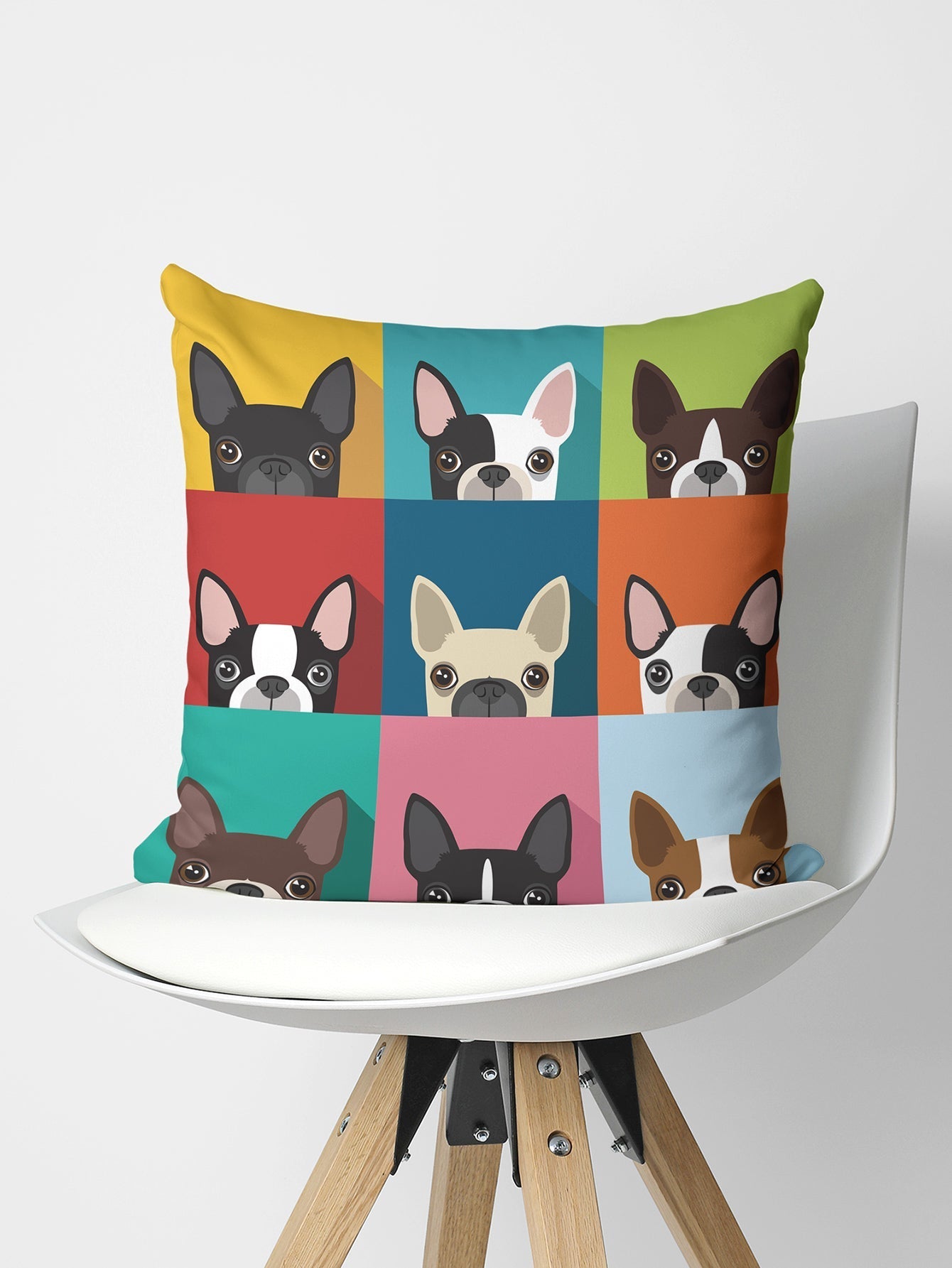 Buy SHEIN 1pc Cute Square Dog Printed Pillowcase Without Pillow Inner in Pakistan