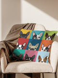 Buy SHEIN 1pc Cute Square Dog Printed Pillowcase Without Pillow Inner in Pakistan