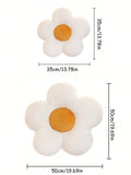 Buy SHEIN 1pc Flower Pillow, Flower Shaped Throw Pillow Butt Cushion Flower Floor Pillow, Seating Cushion, Cute Room Decor & Plush Pillow for Bedroom Sofa Chair(White/Yellow, 35cm*35cm/50cm*50cm) in Pakistan