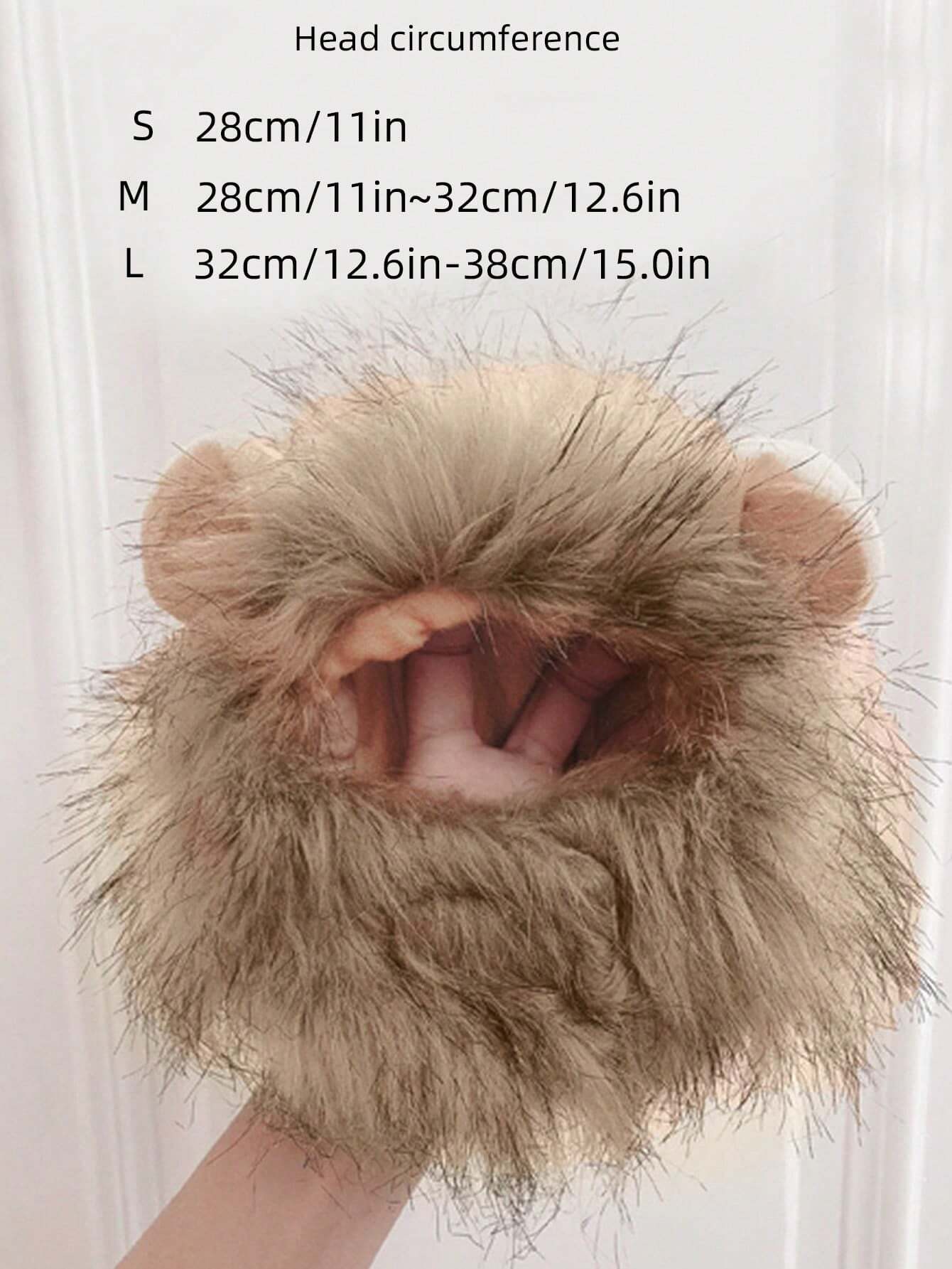 Buy SHEIN 1pc Furry Lion Mane Wig For Cats & Dogs With Ears Of Rabbit, Frog Or Bear, Funny Pet Costume Accessory in Pakistan