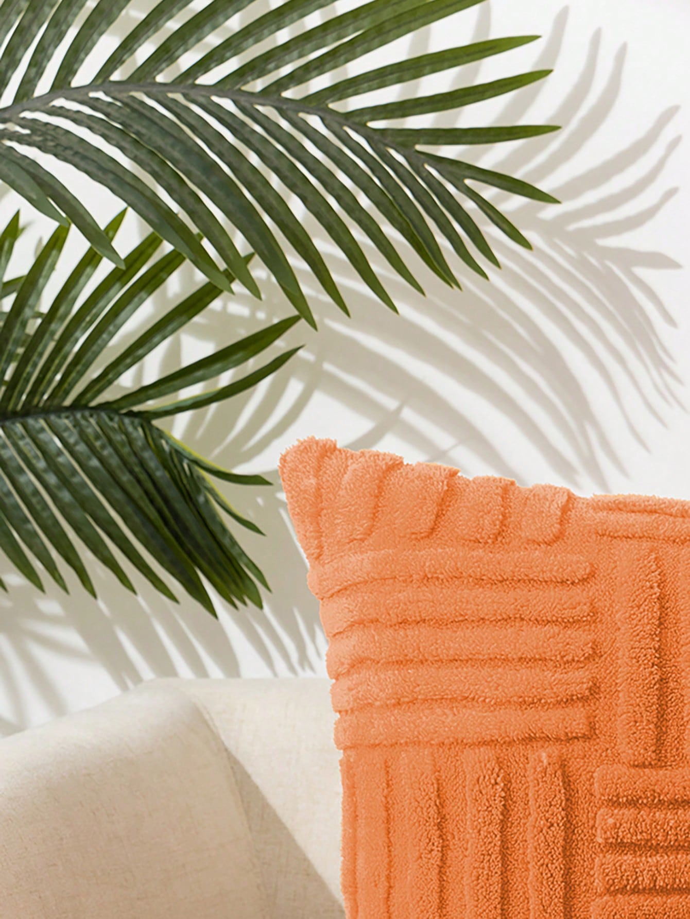 Buy SHEIN 1pc Geometric Tufted Cushion Cover Without Filler, Minimalist Fabric Decorative Throw Pillow Cover For Home in Pakistan