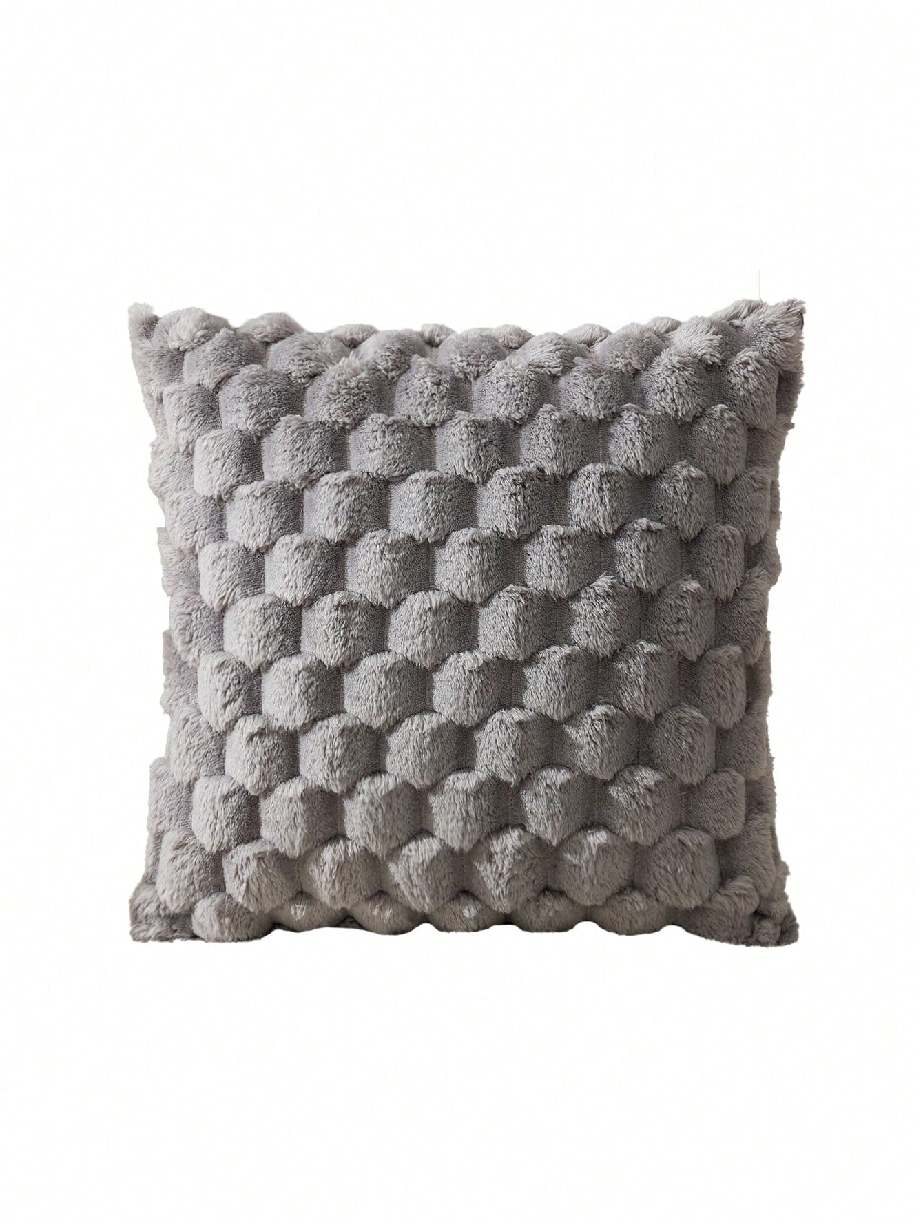 Buy SHEIN 1pc Grey Geometric Pattern Cushion Cover Without Filler, Modern Stretchy Throw Pillow Cover For Household in Pakistan
