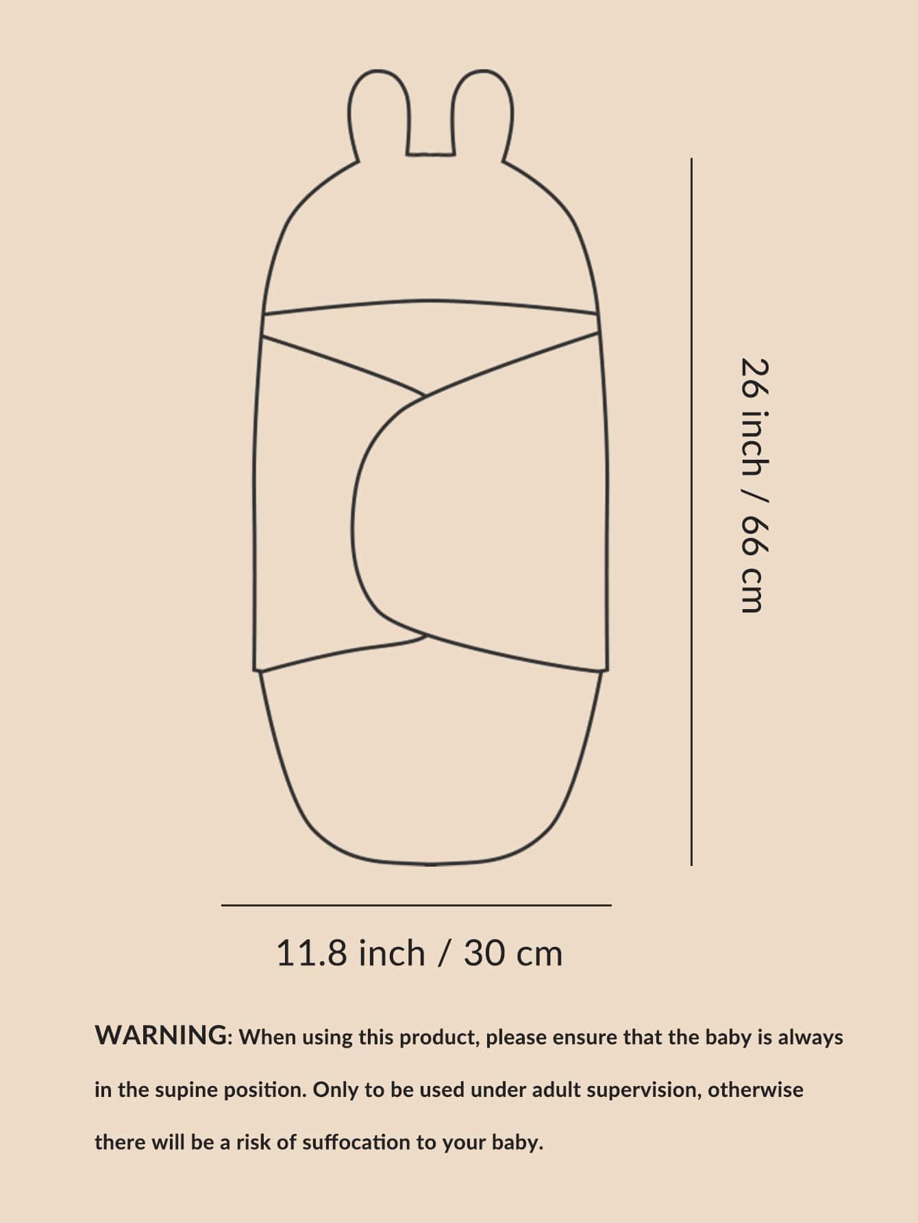 Buy SHEIN 1pc Newborn Rabbit Ear Double-layer Plush Baby Swaddle Blanket in Pakistan