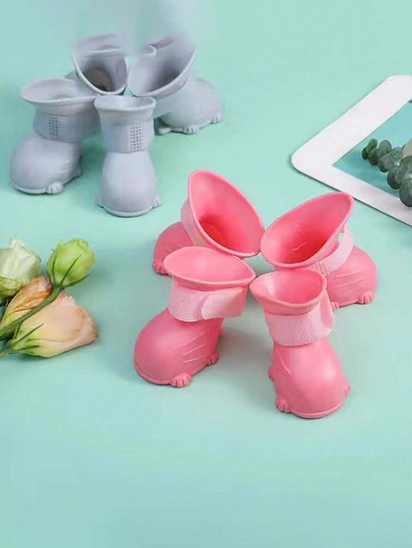 Buy SHEIN 1pc Pet Dog Rain Boots Spring Waterproof & Warm Shoes For Pet Paws, Slip-Resistant, Durable, Outdoors, Anti-Scratch For Nails And Cats in Pakistan