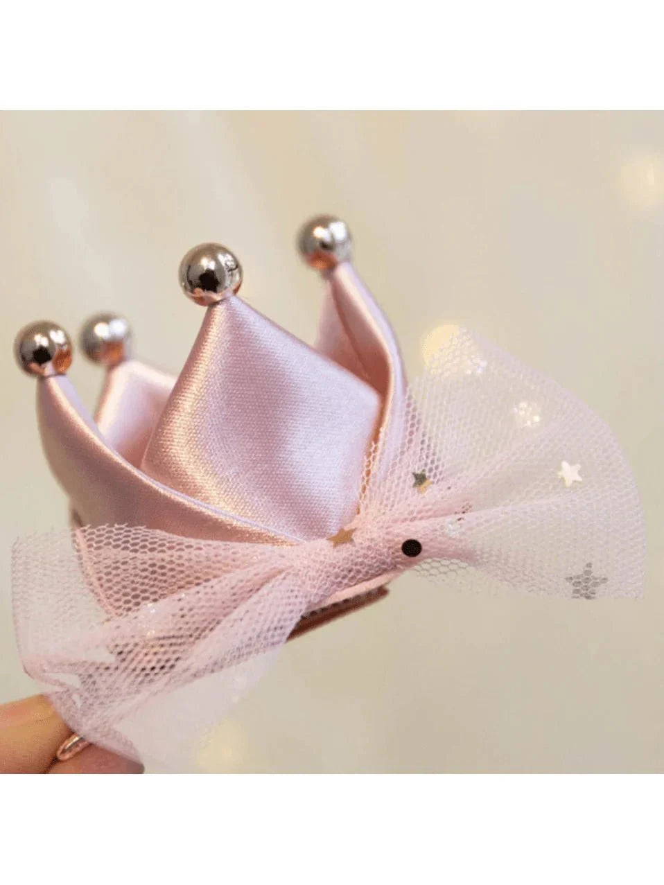 Buy SHEIN 1pc Pet Hair Clip With Bowknot & Crown Design, Suitable For Dogs And Cats in Pakistan