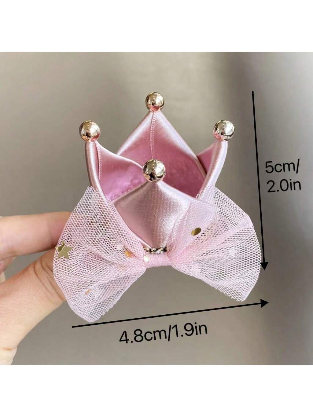 Buy SHEIN 1pc Pet Hair Clip With Bowknot & Crown Design, Suitable For Dogs And Cats in Pakistan