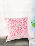 Buy SHEIN 1pc Pink Leopard Pattern Cushion Cover Without Filler, Soft Stretchy Throw Pillow Cover For Household in Pakistan