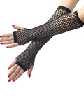 Buy SHEIN 1pc Solid Fishnet Fingerless Gloves in Pakistan