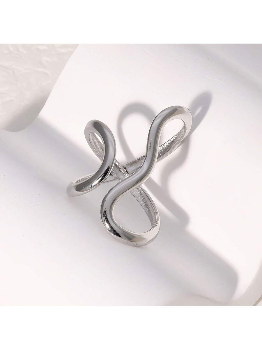 Buy SHEIN 1pc Stainless Steel Gold Color Ring Colorfast Popular Party Personalized Exaggerated Charms Jewelry Women in Pakistan