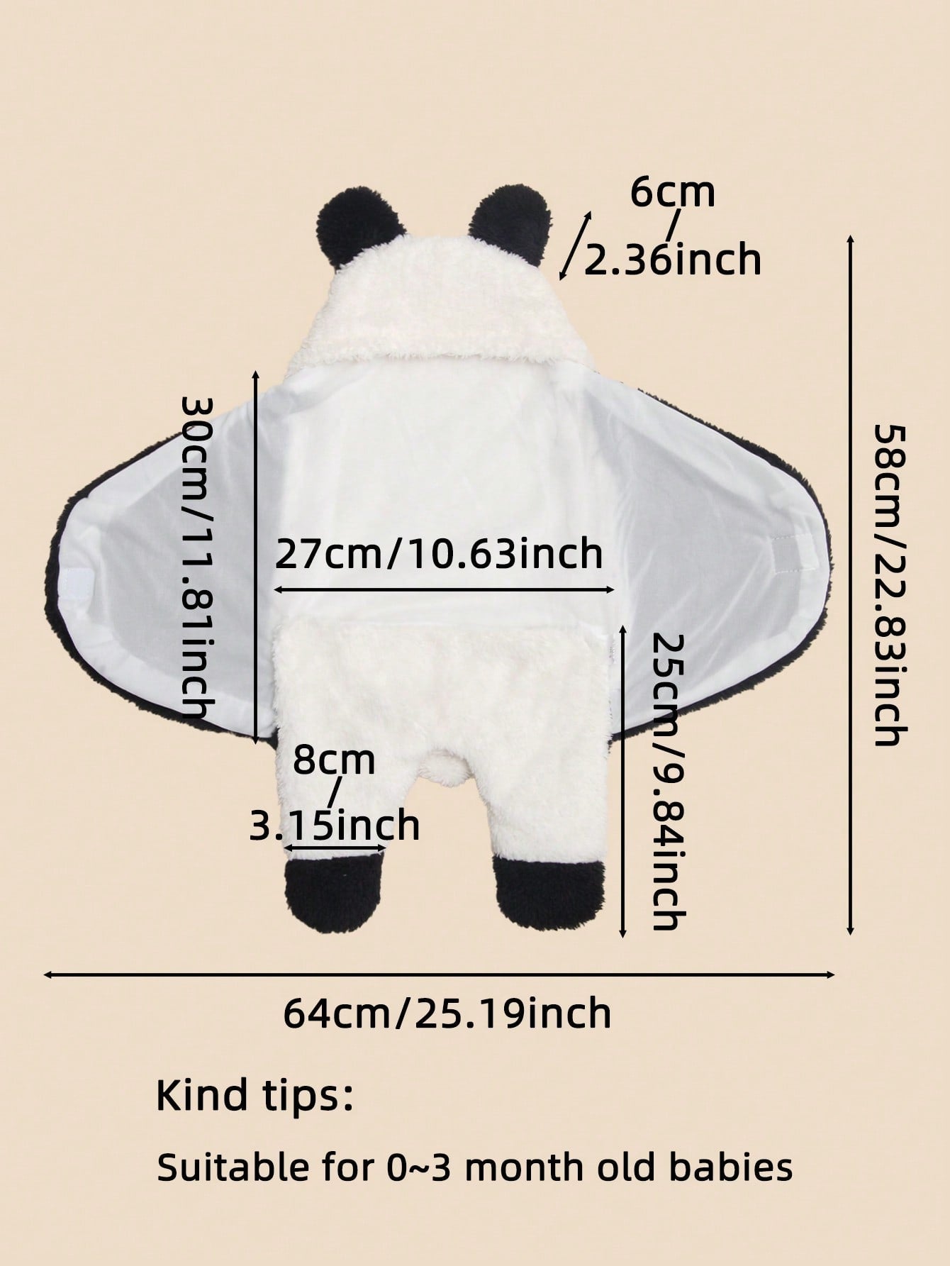Buy SHEIN 1pc Thickened Cartoon Panda Warm Baby Sleeping Bag For Autumn And Winter in Pakistan