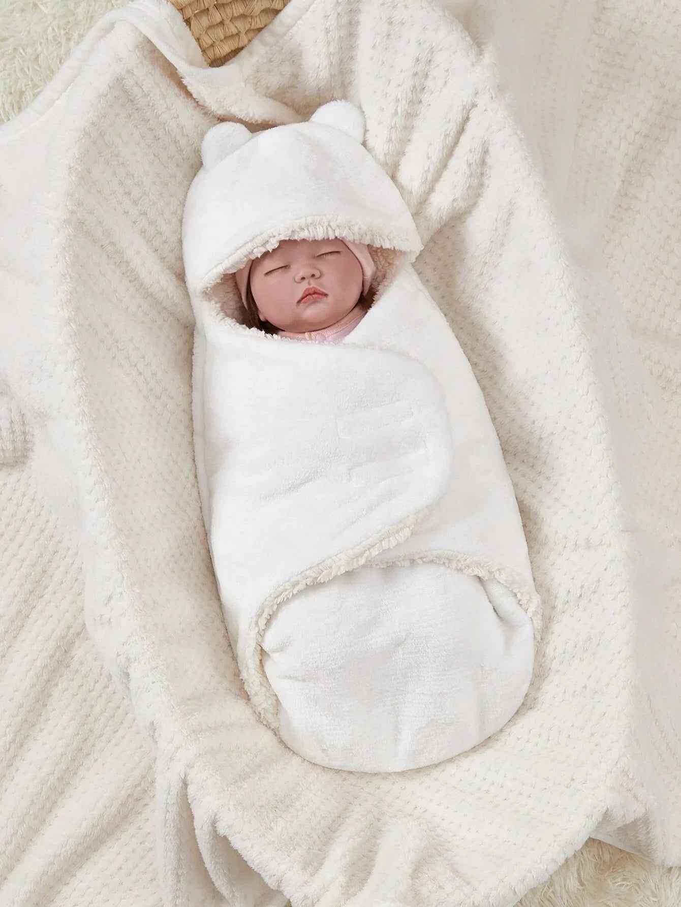 Buy SHEIN 1pc Unisex Baby Plush Fleece Swaddle Plus Fleece Blanket Love Valentine in Pakistan