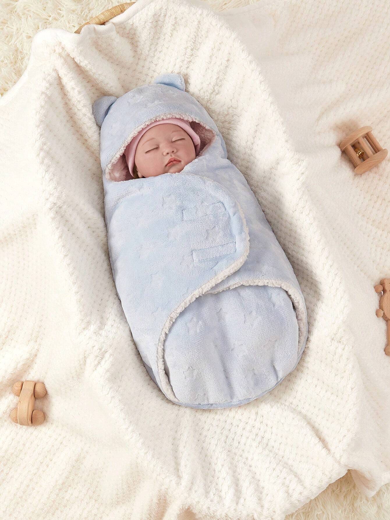 Buy SHEIN 1pc Unisex Baby Plush Fleece Swaddle Plus Fleece Blanket Love Valentine in Pakistan