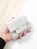Buy SHEIN 1pc White Belt Design Decoration PU Portable Triple Fold Flap, With Multiple Card Slots in Pakistan