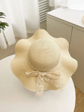 Buy SHEIN 1pc Women Bow Decor Boho Straw Hat, For Travel in Pakistan