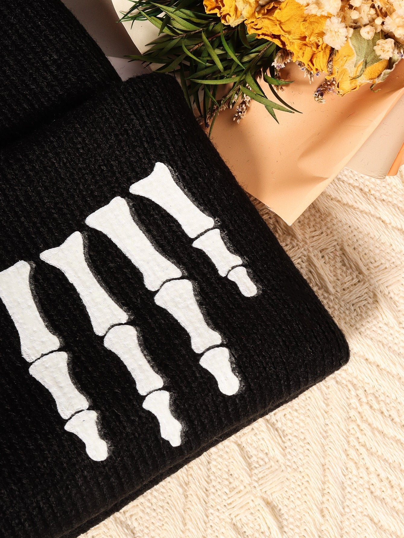 Buy SHEIN 1pc Women Cartoon Skull Pattern Fashion Beanie Hat For Winter in Pakistan
