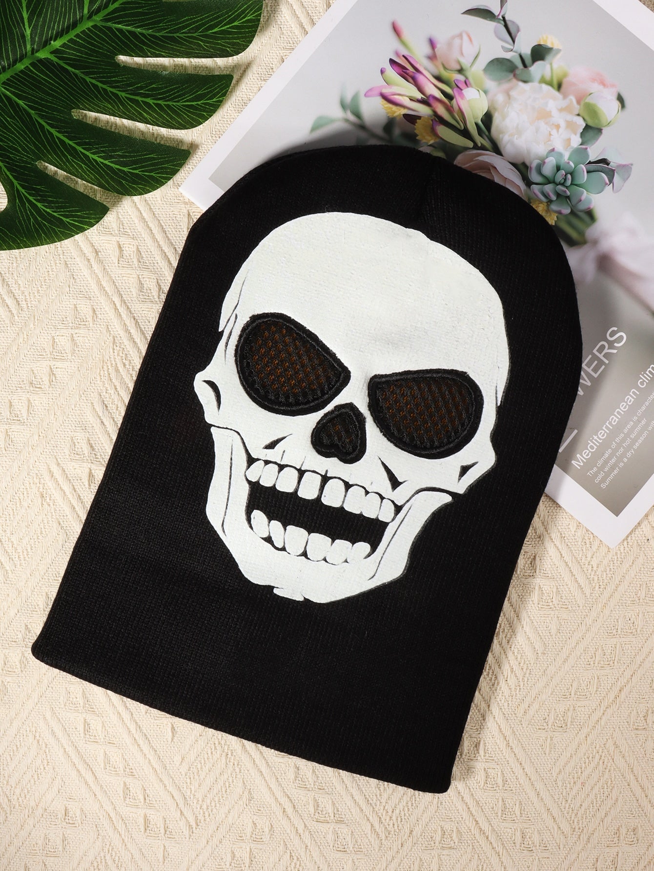 Buy SHEIN 1pc Women Cartoon Skull Pattern Fashion Beanie Hat For Winter in Pakistan