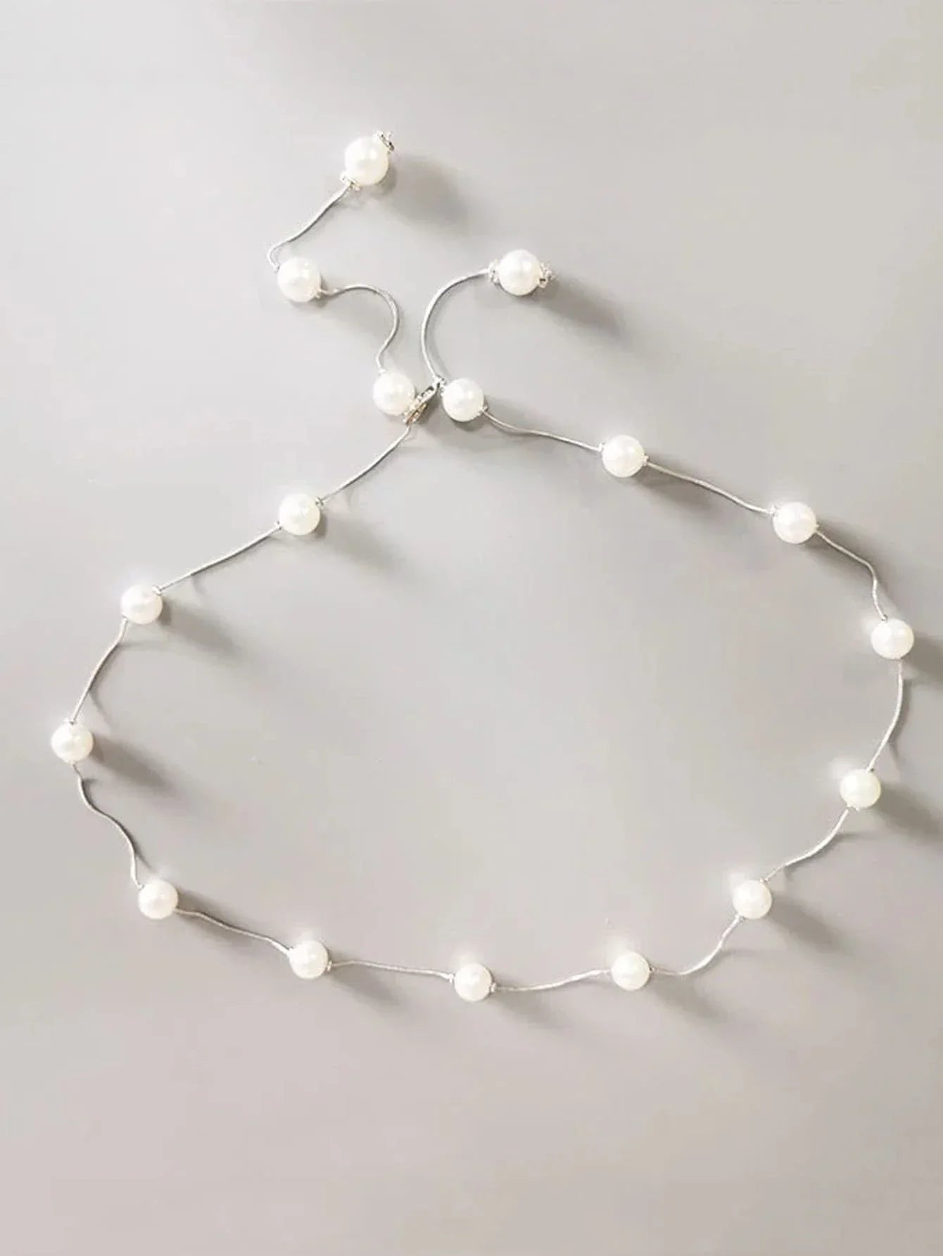 Buy SHEIN 1pc Women Faux Pearl Decor Elegant Chain Belt For Dress Decoration in Pakistan