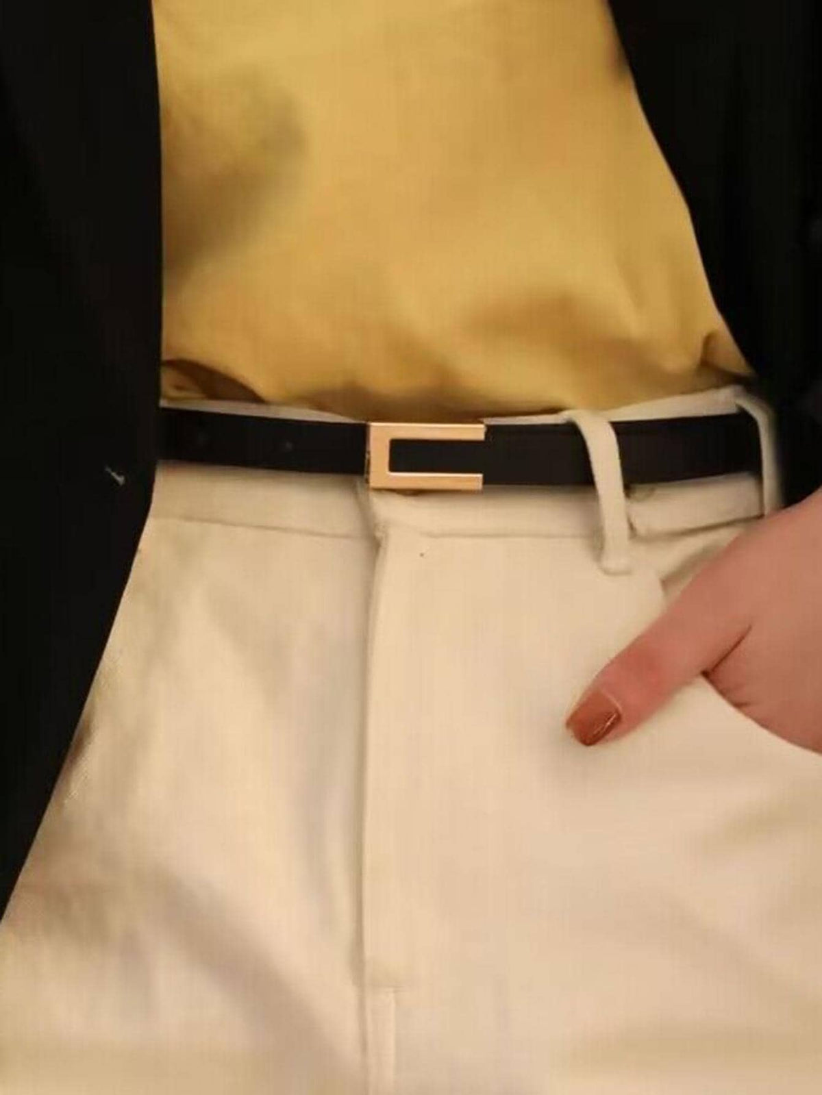 Buy SHEIN 1pc Women Geometric Buckle Decor Fashionable Belt For Dress Decoration in Pakistan