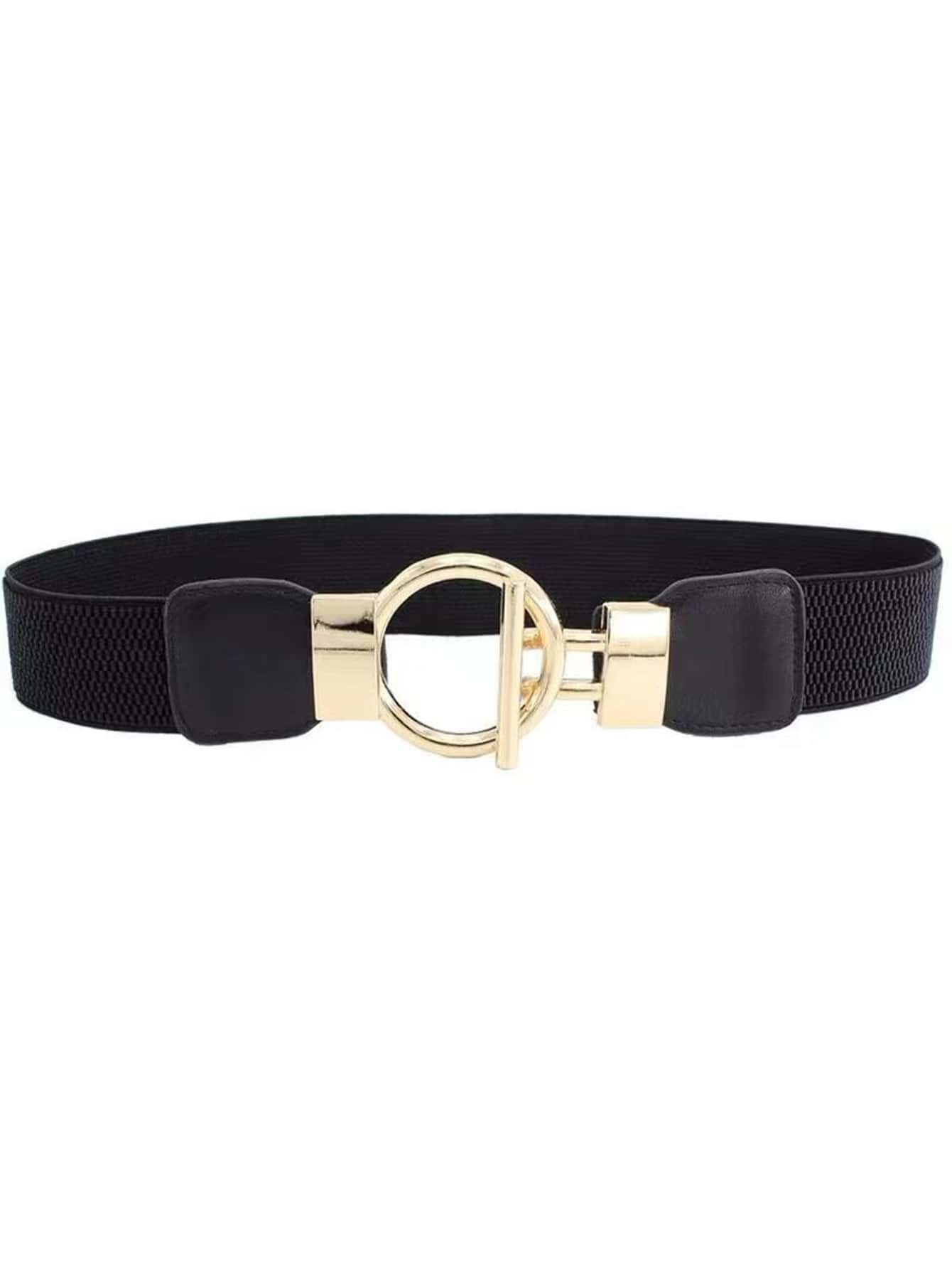 Buy SHEIN 1pc Women's Fashionable Elastic Waist Belt With Round Buckle For Dress Or Skirt in Pakistan