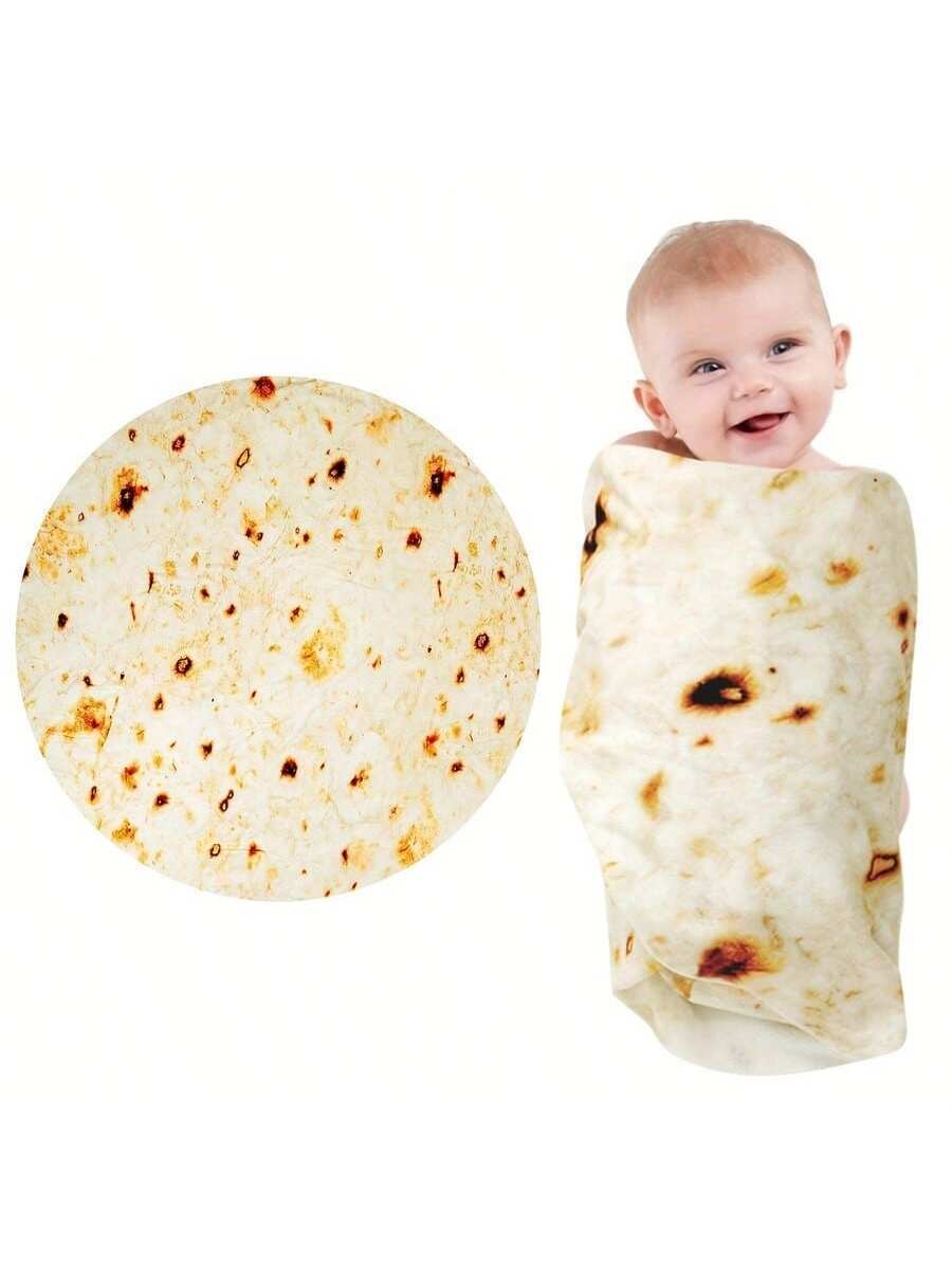 Buy SHEIN 285 GSM Soft Flannel Tortilla Baby Blanket - The Perfect Funny Gift For Baby Showers! Love Valentine in Pakistan