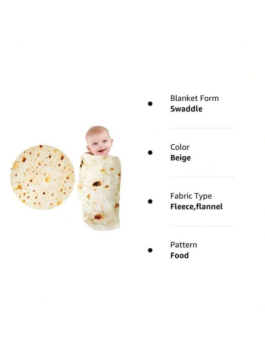 Buy SHEIN 285 GSM Soft Flannel Tortilla Baby Blanket - The Perfect Funny Gift For Baby Showers! Love Valentine in Pakistan
