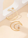 Buy SHEIN 2 Pieces/Set Of Light Luxury Star Moon Style Hollow Metal Design Suitable For Women's Daily Wear in Pakistan