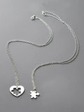 Buy SHEIN 2pcs Puzzle Pendant Necklace in Pakistan