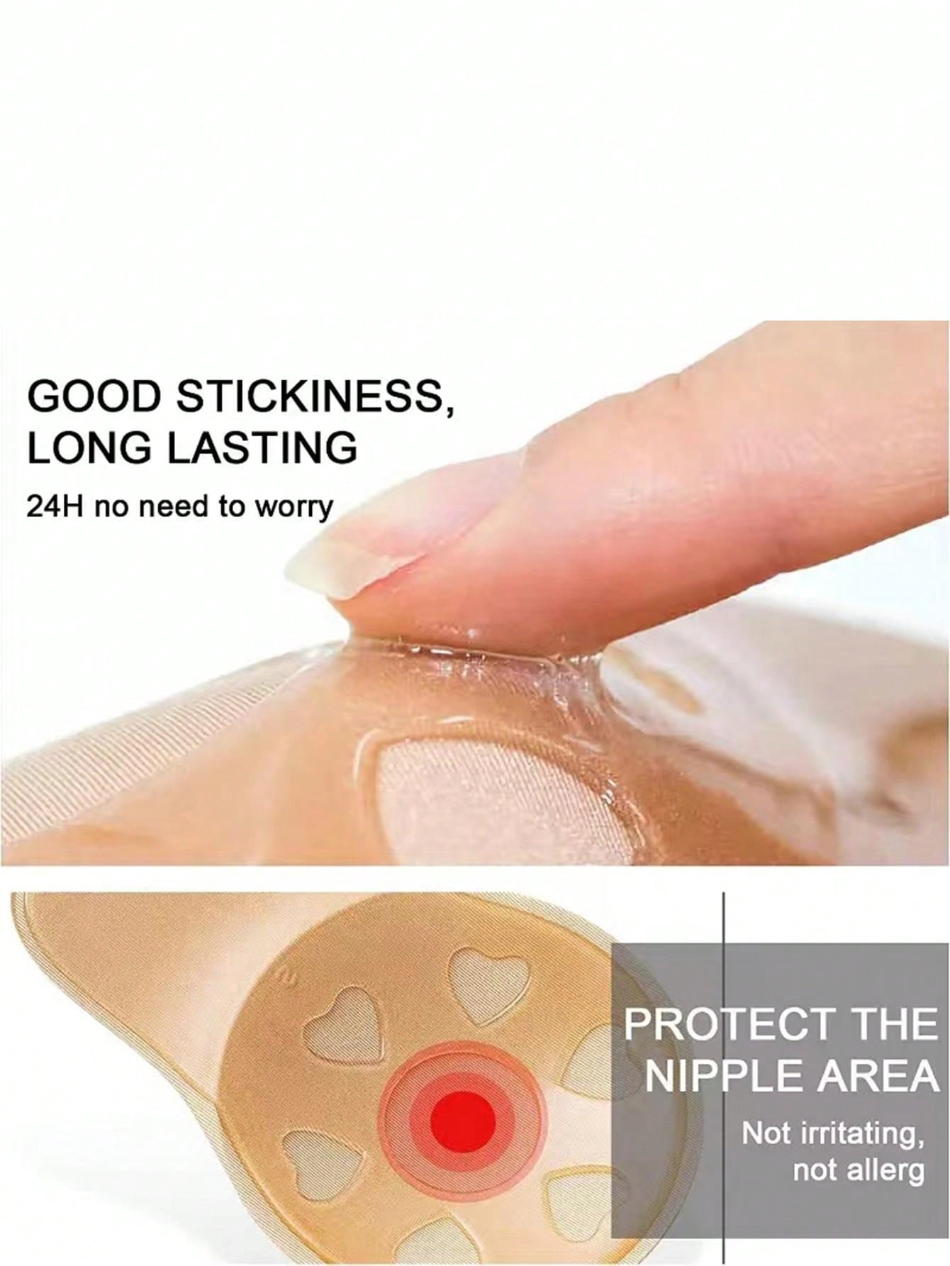 Buy SHEIN 2pcs Reusable Rabbit Ear Nipple Covers, Invisible Silicone in Pakistan