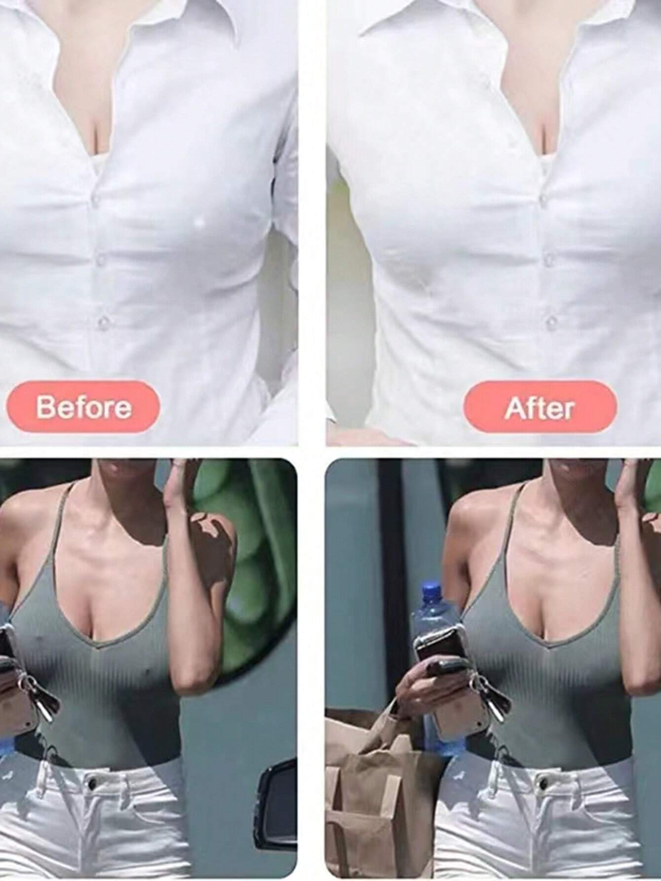 Buy SHEIN 2pcs Reusable Rabbit Ear Nipple Covers, Invisible Silicone in Pakistan