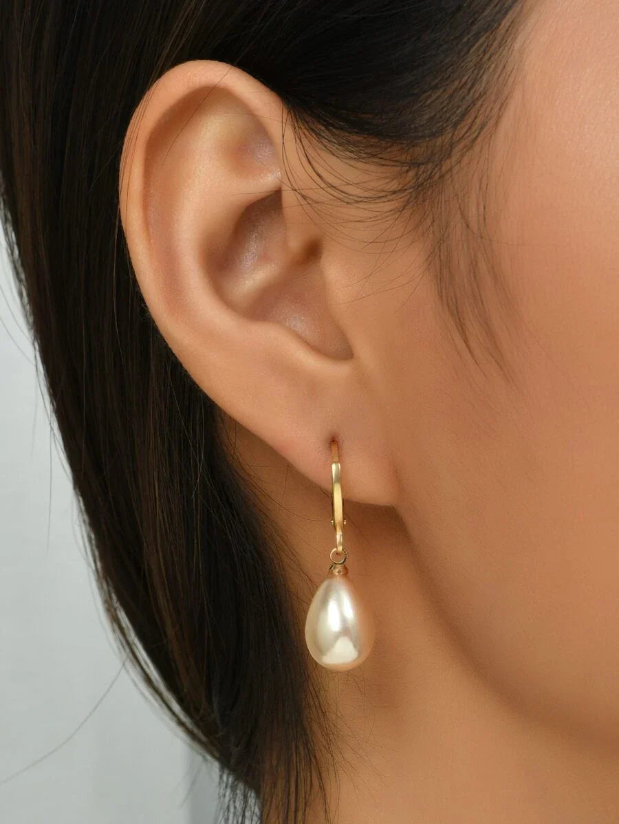 Buy SHEIN 3pairs Faux Pearl Charm Earrings in Pakistan