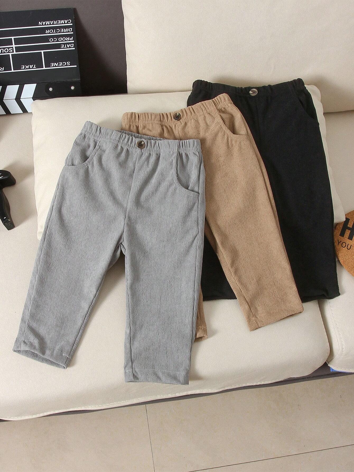 Buy SHEIN 3pcs/Set Baby Boy Casual Pocket Pants in Pakistan