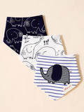 Buy SHEIN 3pcs Baby Cartoon Graphic Bandana Bib Set in Pakistan