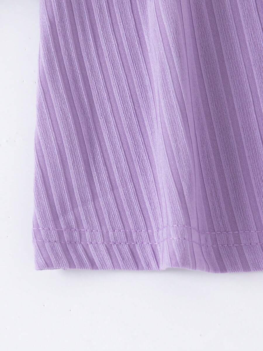 Buy SHEIN 3pcs Baby Girls Floral Print Solid Ribbed Button Camisole Dress Set in Pakistan