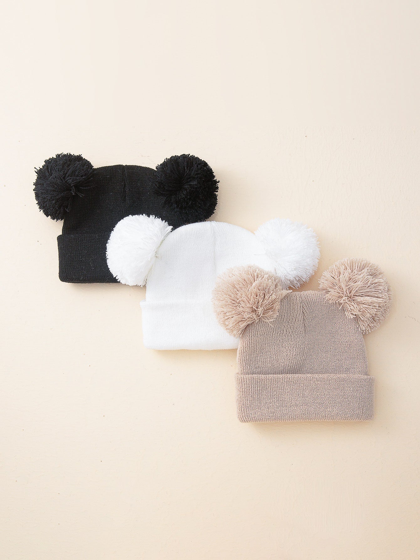 Buy SHEIN 3pcs Baby Plush Ball Decor Hat in Pakistan