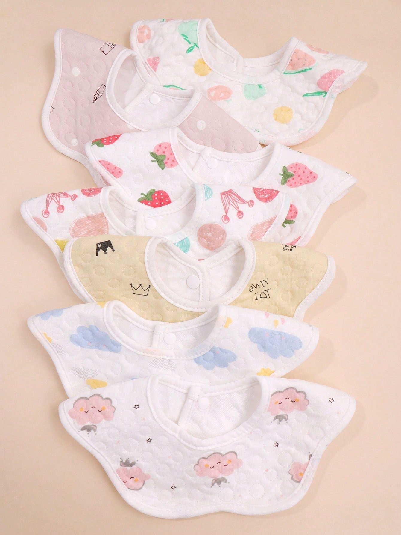 Buy SHEIN 3pcs Baby Random Crown & Cloud Pattern Bib in Pakistan