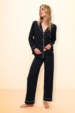 Buy Florea - Solid Boski Linen PJs ~ Black in Pakistan