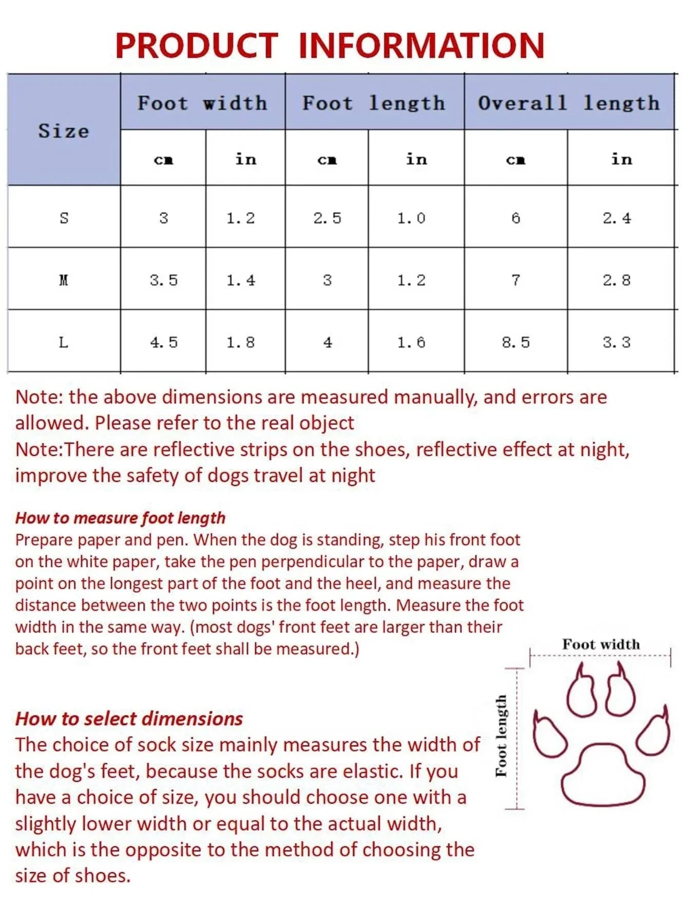 Buy SHEIN 4pcs/Pack Pet Anti-Slip Shoes Socks, Note: The Socks Size Is Slightly Smaller in Pakistan