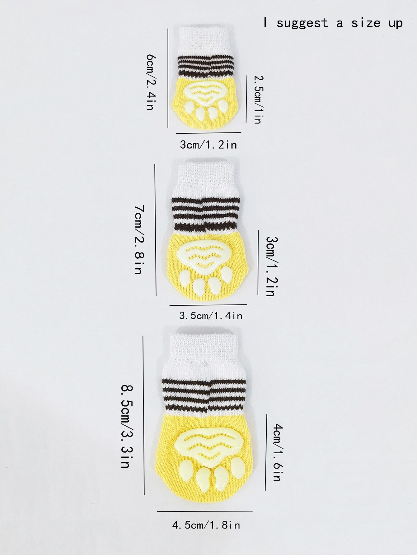 Buy SHEIN 4pcs/Pack Pet Anti-Slip Shoes Socks, Note: The Socks Size Is Slightly Smaller in Pakistan