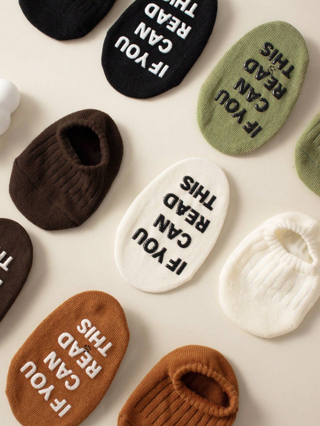 Buy SHEIN 5pairs Infant Socks Anti-Slip Silicone Grip Hidden Socks, Breathable Sports Ankle Socks For Daily Wear in Pakistan