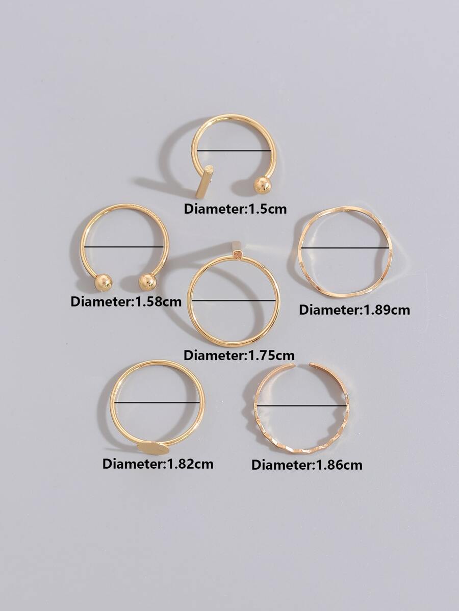 Buy SHEIN 6pcs Ball Decor Ring in Pakistan